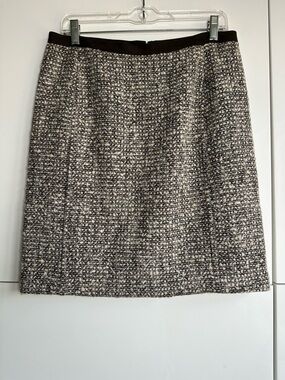 Talbots Tweed Skirt Brown Marled Size 8 Classic NWT Wool